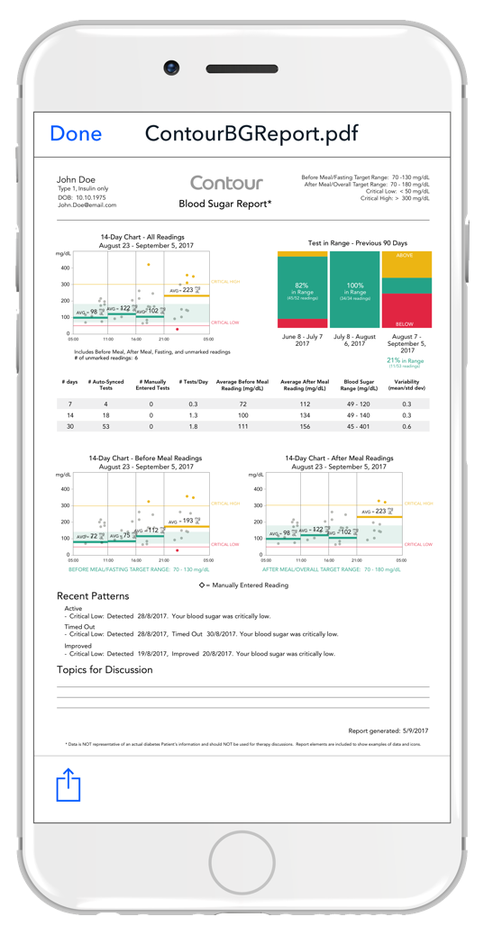 Download your results on your phone