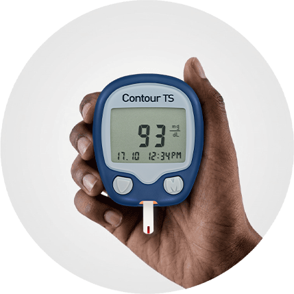Contour TS meter in hand